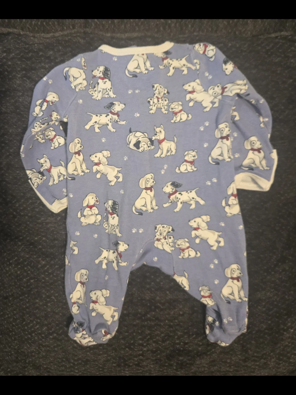 3-Piece Baby Footed Sleepers - Dinosaurs, Dalmatians, Lions - Blue, Gray, Cream